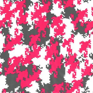 pink, black, and clear digital camo