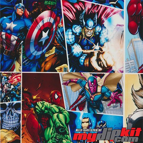 HYDRO DIP WATER TRANSFER HYDRO DIPPING HYDROGRAPHIC FILM AMERICAN AVENGER 1M 