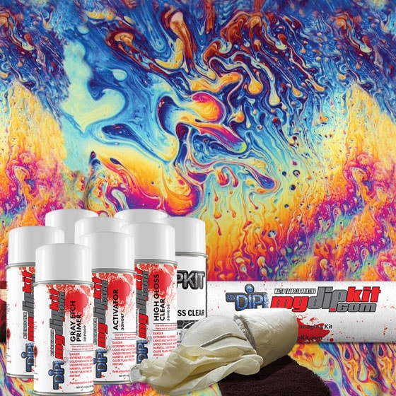 HYDROGRAPHIC WATER TRANSFER HYDRO DIPPING FILM PINK OIL SLICK 1M 